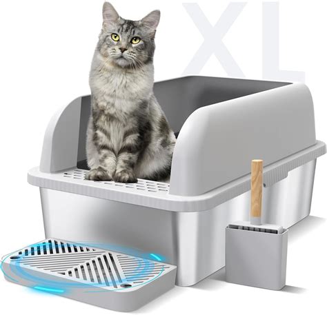 iprimio xl stainless steel litter box|stainless steel litter box enclosure.